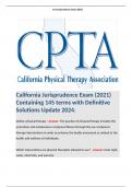 California Jurisprudence Exam (2021) Containing 145 terms with Definitive Solutions Update 2024.