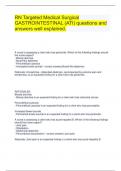 RN Targeted Medical Surgical GASTROINTESTINAL (ATI) questions and answers well explained.RN Targeted Medical Surgical GASTROINTESTINAL (ATI) questions and answers well explained.        A nurse is assessing a client who has peritonitis. Which of the follo