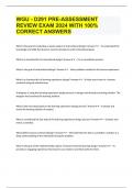 WGU - D291 PRE-ASSESSMENT REVIEW EXAM 2024 WITH 100% CORRECT ANSWERS
