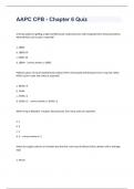 AAPC CPB - Chapter 6 Quiz n practical guide 2023/2024
