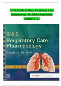 TEST BANK For Rau’s Respiratory Care Pharmacology, 10th Edition by Gardenhire, Verified Chapters 1 - 23, Complete Newest Version