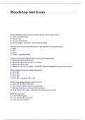 Woodshop test Exam Questions and Answers A+ Graded