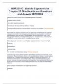 NUR2214C  Module 5 Ignatavicius Chapter 25 Skin Healthcare Questions and Answer 2023/2024