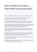 CPSGT and RPSGT Exam A (Part 2) /CPSGT, RPSGT, Polysomnography, BRPT