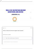 WGU C787 NUTRITION REVIEW EXAM QUESTIONS AND CORRECT ANSWERS GRADED A+.