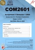 COM2601 Assignment 1 (COMPLETE ANSWERS) Semester 1 2024  - DUE March 2024 