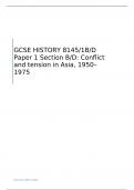 AQA  GCSE HISTORY   Paper 1 Section B/D MARK SCHEME JUNE 2023  8145/1B/D