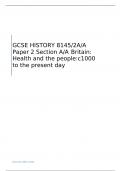 AQA   GCSE HISTORY   Paper 2 Section A/A MARK SCHEME JUNE 2023   8145/2A/A