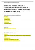 WGU D169 OA FINAL EXAM (QUESTIONS WITH VERIFIED ANSWRERS) ALREADY GRADED A+