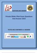 Private Glider Pilot Exam Questions And Answer 2023.