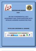 RN VATI FUNDAMENTALS 2023 ASSESSMENT REAL EXAM QUESTIONS.