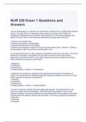 NUR 228 Exam 1 Questions and Answers 2024