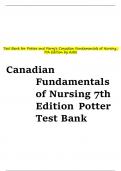  Canadian Fundamentals of Nursing 7th Edition Potter Test Bank