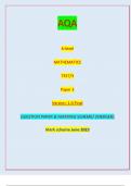AQA A-level MATHEMATICS 7357/3 Paper 3 Version: 1.0 Final PB/KL/Jun23/E7 7357/3 A-level MATHEMATICS Paper 3QUESTION PAPER & MARKING SCHEME/ [MERGED] Marl( scheme June 2023