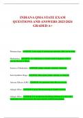 INDIANA QMA STATE EXAM QUESTIONS AND ANSWERS 2023/2024  GRADED A+