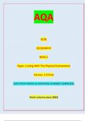 AQA GCSE GEOGRAPHY 8035/1 Paper 1 Living With The Physical Environment Version: 1.0 Final G/KL/Jun23/E7 8035/1 (JUN238035101)  Please write clearly in block capitals. QUESTION PAPER & MARKING SCHEME/ [MERGED] Marl( scheme June 2023