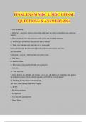 FINAL EXAM MDC 1, MDC 1 FINAL QUESTIONS & ANSWERS 2024