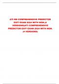 ATI RN COMPREHENSIVE PREDICTOR EXIT EXAM 2024 WITH NGN.(4 VERSIONS)ATI COMPREHENSIVE PREDICTOR EXIT EXAM 2024 WITH NGN.(4 VERSIONS)