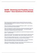 NASM - Flexibility Training questionandanswers