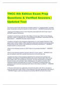 TNCC 8th Edition Exam Prep Questions & Verified Answers | Updated Test