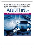 Test Bank & Solution Manual for Auditing The  Art and Science of Assurance Engagements,  Fifteenth Canadian Edition, 15th editio