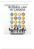 Test bank & Solution manual for Business Law in Canada, Twelfth  Canadian Edition By Richard A. Yate