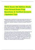 TNCC Exam 9th Edition Study Final Actual Exam Prep Questions & Verified Answers | Updated Test