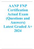 AANP FNP Certification Actual Exam (Questions and Answers) Latest Graded A+