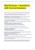 Bundle For NU 216 Final Exam 1 Questions with Correct Answers