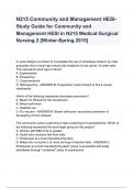 N215 Community and Management HESI Study Guide for Community and Management HESI in N215 Medical-Surgical Nursing 2 [Winter-Spring 2015]