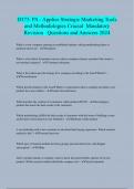 D373: PA - Applies Strategic Marketing Tools  and Methodologies Crucial Mandatory  Revision Questions and Answers 2024