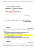 NUR 2115 Exam 2 Latest 2024 Fundamentals of Professional Nursing Graded A+