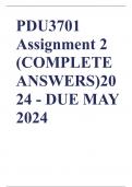 PDU3701 Assignment 2 (COMPLETE ANSWERS)2024 - DUE MAY 2024