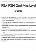 PGA PGM Qualifying Level exam PGA PGM Qualifying Level exam