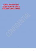 CMCA HANDBOOK QUESTIONS & CMCA SAMPLE QUESTIONS