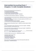 Intermediate Accounting Exam 1 Chapters 1-3 with Complete Solutions