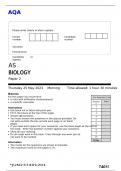 AQA AS LEVEL BIOLOGY PAPER 2 MAY 2023 QUESTION PAPER