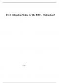 Civil Litigation Notes for the BTC -Distinction! 1of310