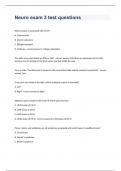 Neuro exam 3 test questions and answers rated A+ 2023/2024