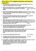 NICU RN A V1 Questions and Answers Updated 2024/2025 (Graded A+)