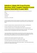 Salesforce Admin Exam Practice Questions With Solutions Latest Updated | Salesforce Certified Administrator Exam Questions and Answers & Salesforce Certified Administrator Questions With Correct Answers Latest 2024-2025 (VERIFIED)