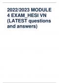 2022/2023 MODULE  4 EXAM_HESI VN  (LATEST questions  and answers)