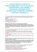 ATI RN MEDICAL SURGICAL PROCTORED 2024 ACTUAL EXAM ALL 70 QUESTIONS AND CORRECT DETAILED ANSWERS WITH RATIONALES (VERIFIED ANSWERS) |ALREADY GRADED A+ 