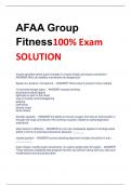 AFAA Group  Fitness100% Exam SOLUTION