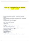    BLS CPR Exam questions and  answers  latest top score.