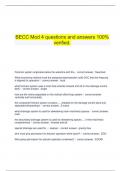  BECC Mod 4 questions and answers 100% verified.