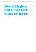 Dental Hygiene CSCE LATEST 2024 UPDATE 