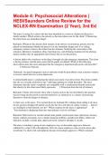 Module 4: Psychosocial Alterations | HESI/Saunders Online Review for the NCLEX-RN Examination (2 Year), 3rd Ed
