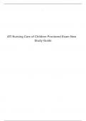 ATI Nursing Care of Children Proctored Exam New