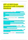 ATF v2 2023 Exam Questions with Complete Solutions